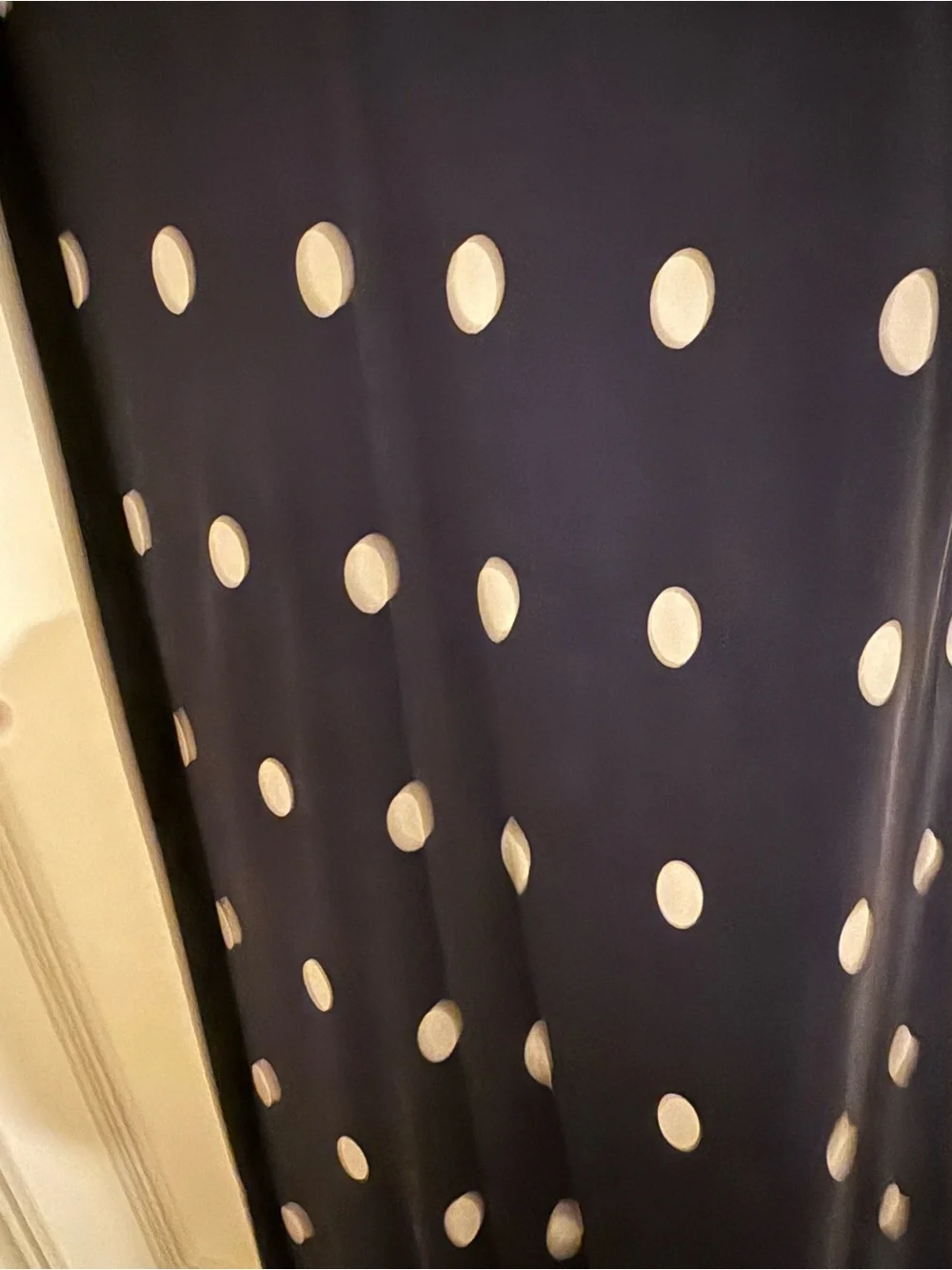 Jcrew Navy Polka Dot Slip Dress - White Dot Print